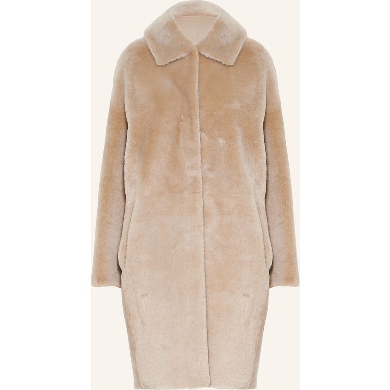 Manzoni 24 Ledermantel Zum Wenden beige