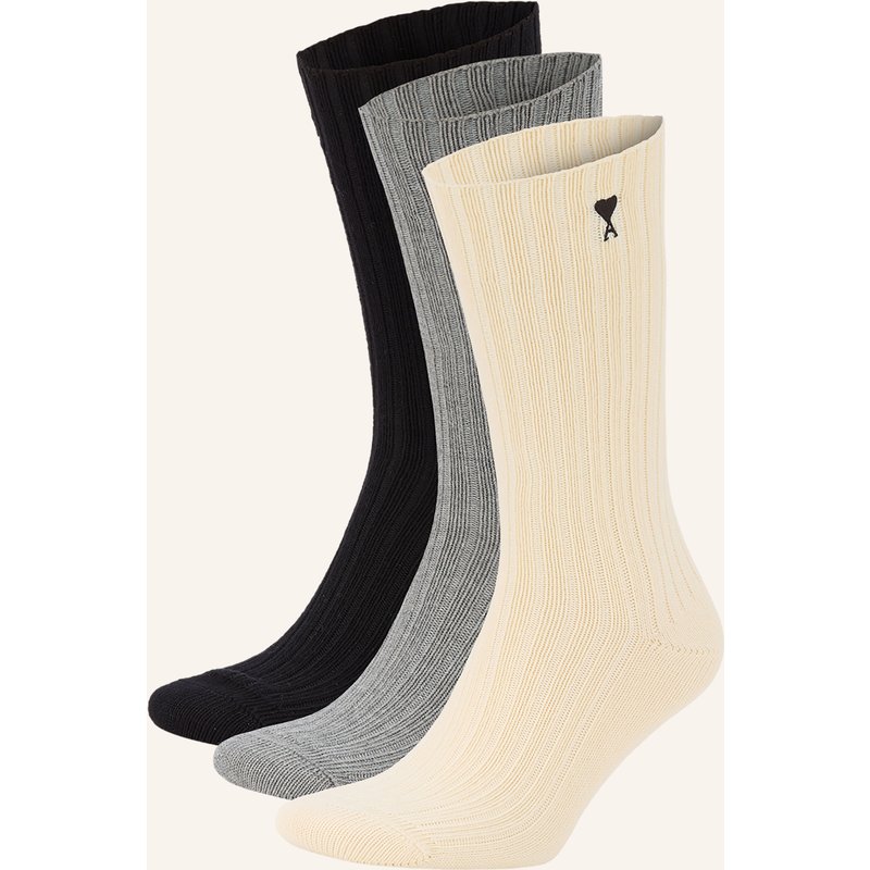 Ami Paris 3er-Pack Socken weiss