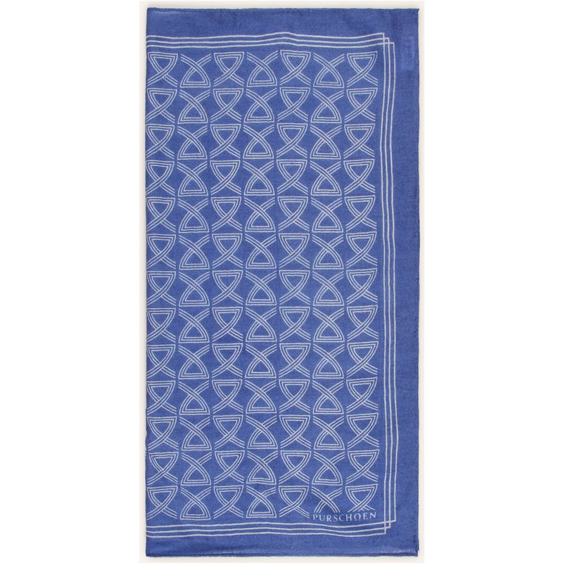Purschoen Cashmere-Tuch Arabeske blau