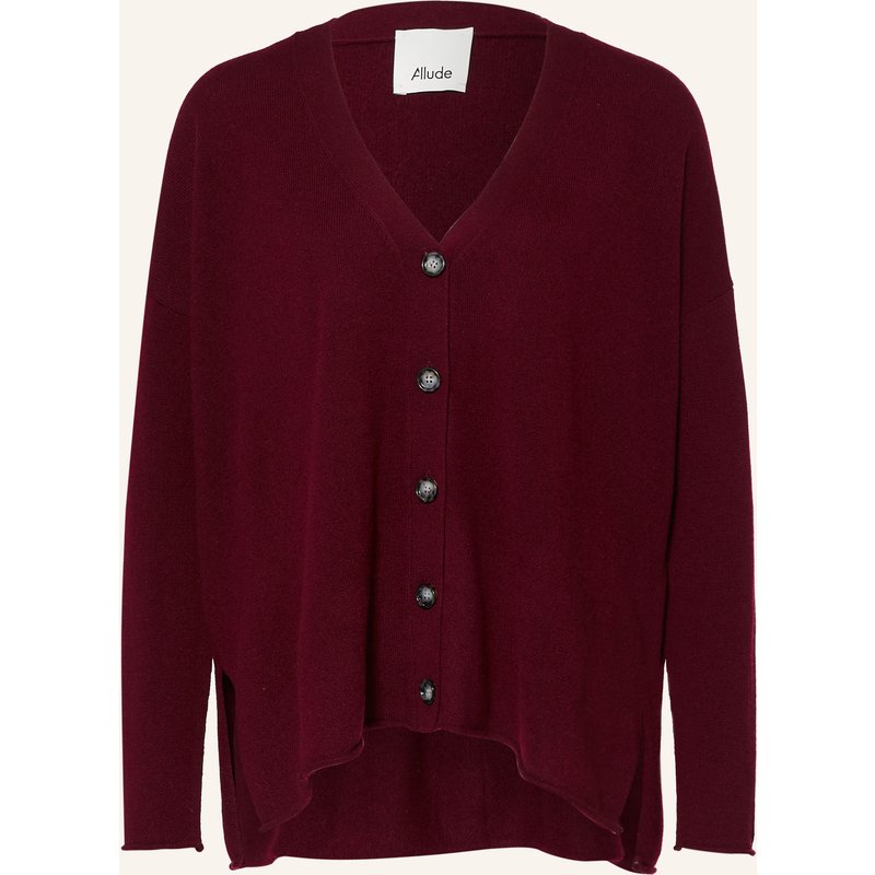 Allude Oversized-Strickjacke Aus Cashmere rot