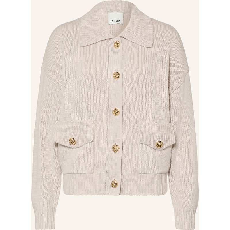 Allude Strickjacke Mit Cashmere grau