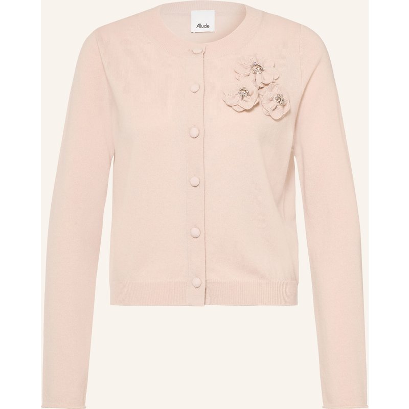 Allude Strickjacke Mit Cashmere Und Schmucksteinen grau