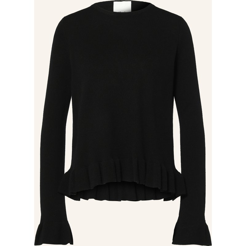 Allude Pullover Mit Cashmere Und Volants schwarz