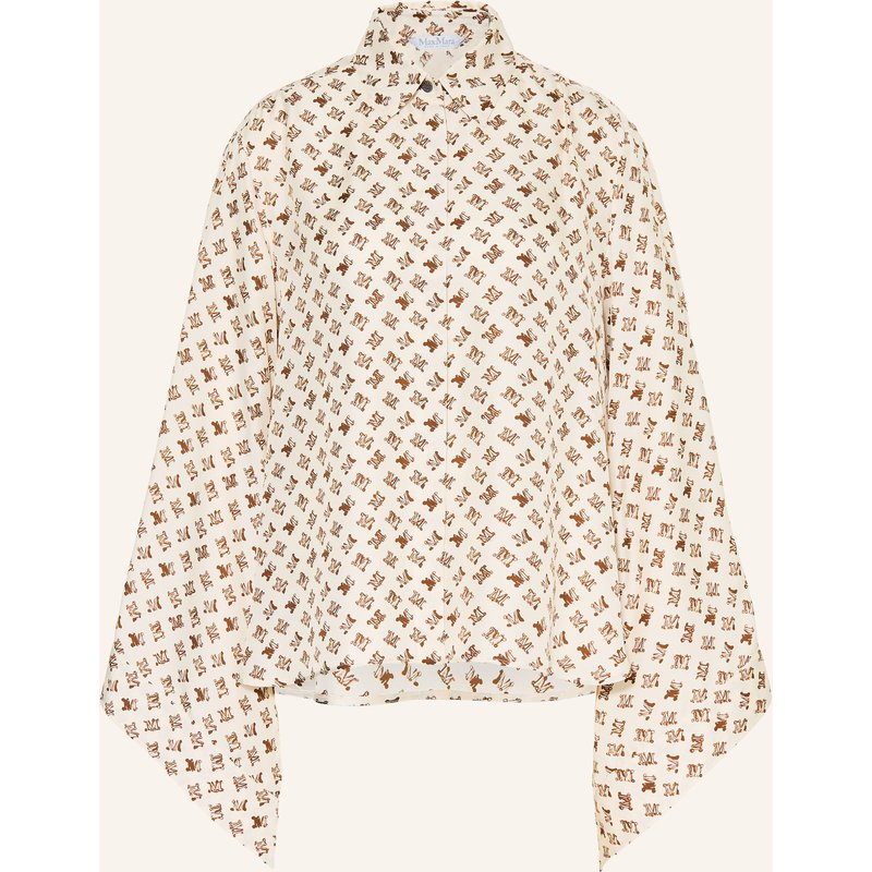 Max Mara Bluse Obice Aus Seide weiss