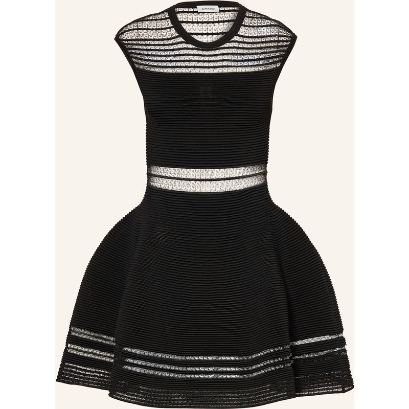 Simkhai Strickkleid Esri Mit Spitze schwarz