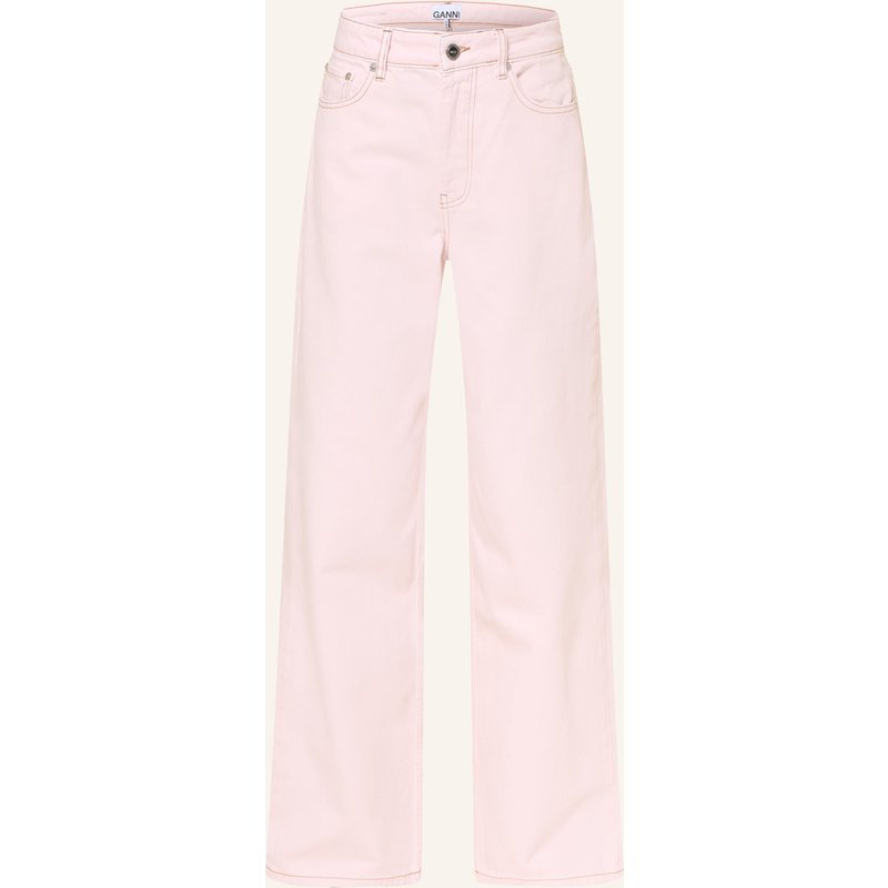 Ganni Straight Jeans Izey rosa