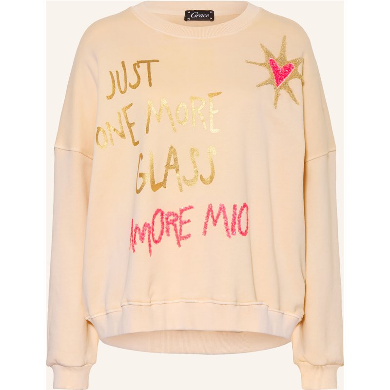 Grace Sweatshirt Amore Mit Pailletten weiss