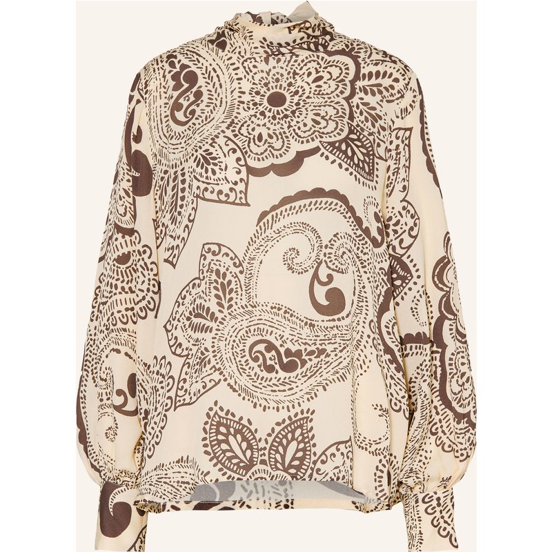 Grace Schluppenbluse Paisley weiss