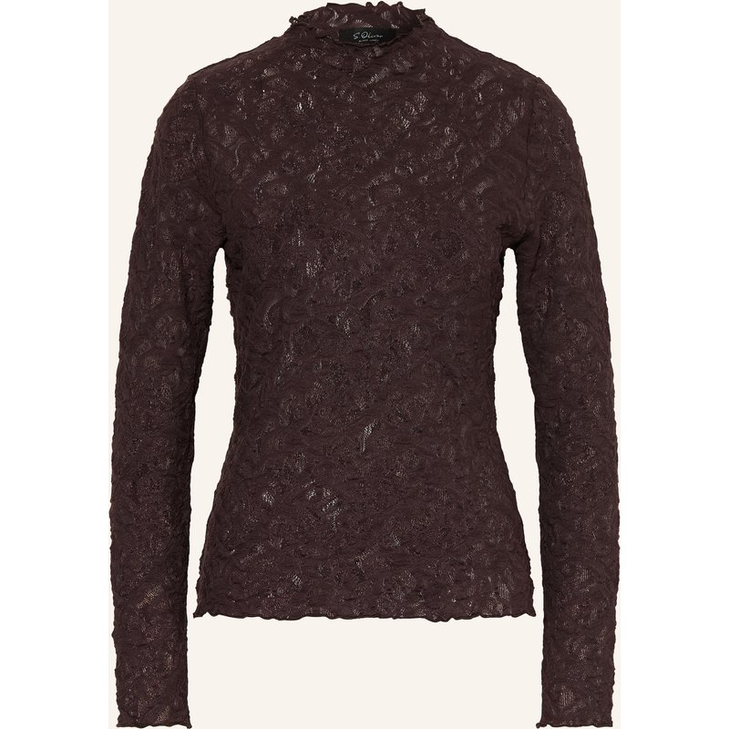 S.Oliver Black Label Longsleeve Aus Spitze braun