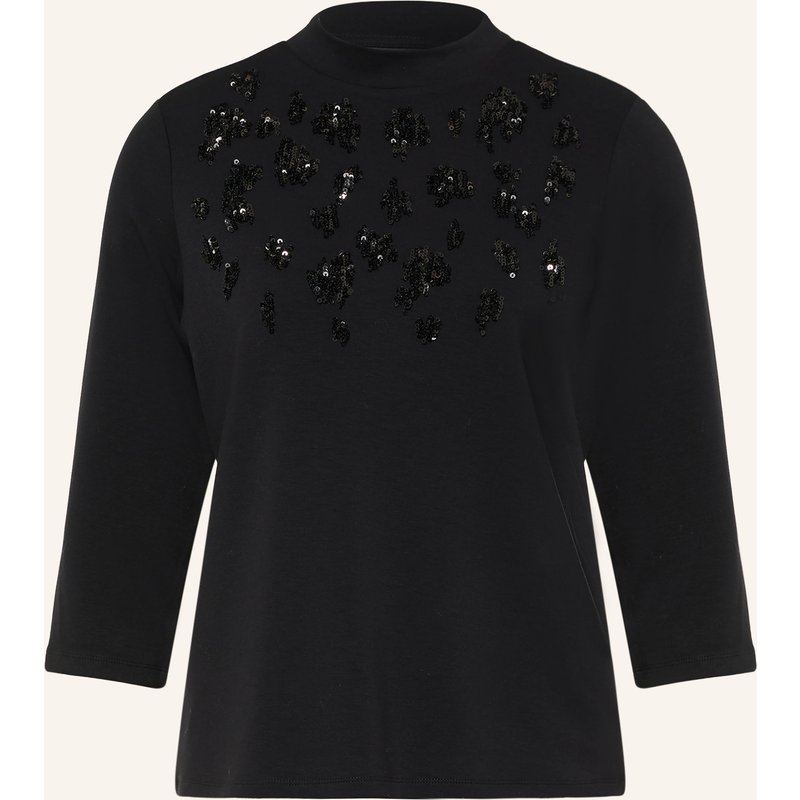 S.Oliver Black Label Shirt Mit 3/4-Arm Und Pailletten schwarz