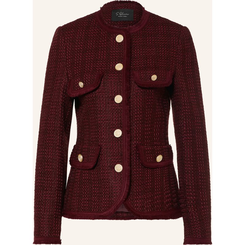 S.Oliver Black Label Bouclé-Blazer rot