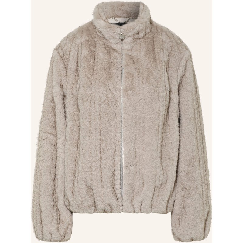 S.Oliver Black Label Kunstfell-Jacke grau