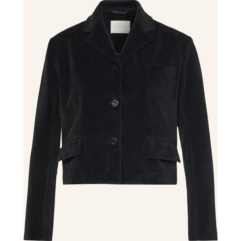 Circolo 1901 Kastenjacke Aus Samt schwarz
