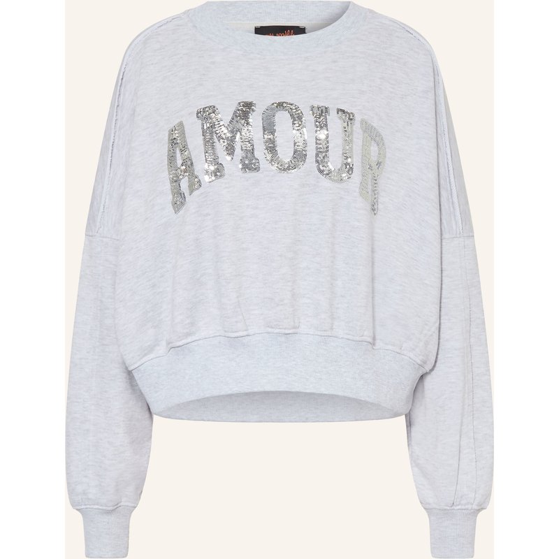 Miss Goodlife Sweatshirt Mit Pailletten grau