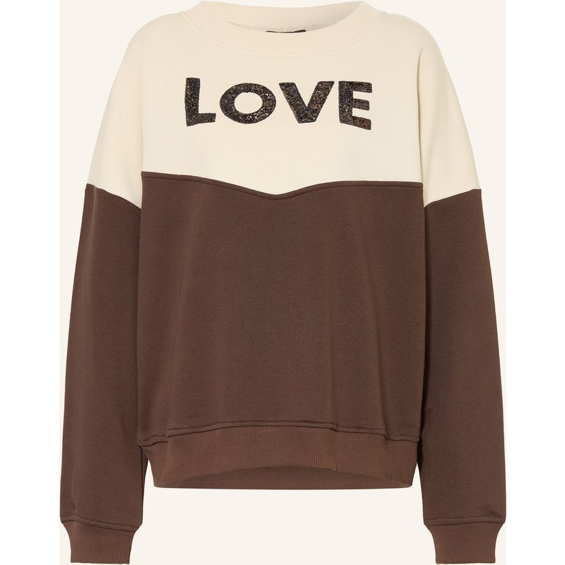 Miss Goodlife Sweatshirt Mit Pailletten braun