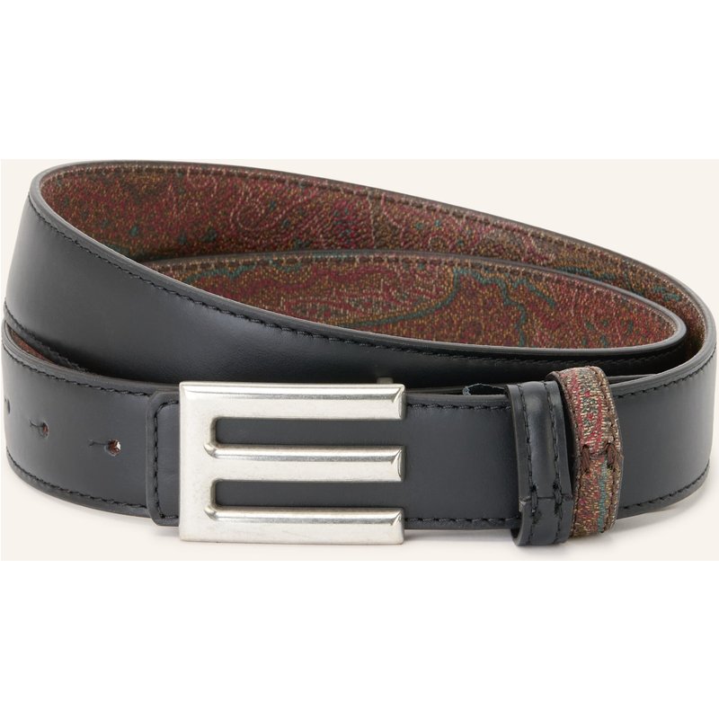 Etro Ledergürtel Zum Wenden schwarz