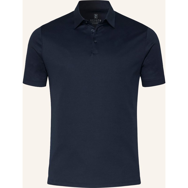 Desoto Piqué-Poloshirt blau
