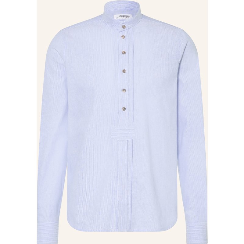 Grasegger Trachtenhemd Kopeke Regular Fit Mit Stehkragen blau