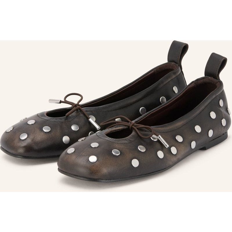 Alohas Ballerinas Rosalind Mit Nieten braun
