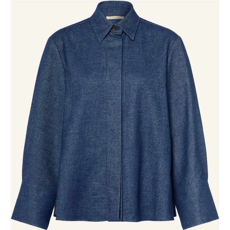 Lilienfels Hemdbluse In Jeansoptik Aus Flanell blau