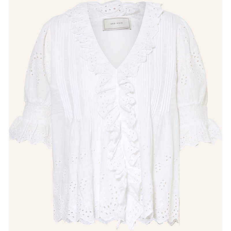 Neo Noir Blusenshirt Talise Mit Lochspitze weiss