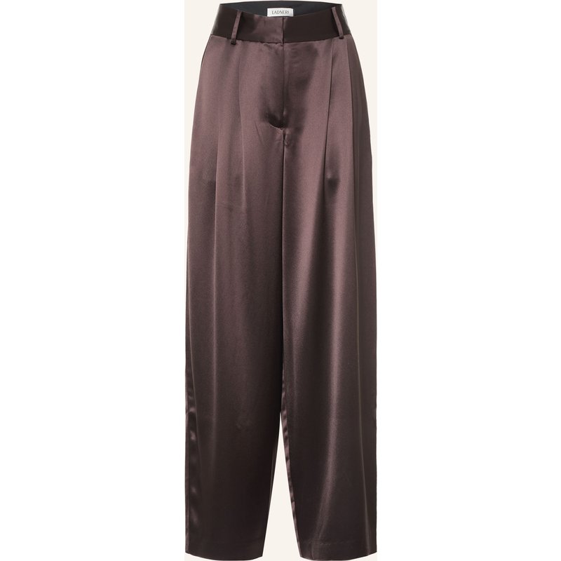 Ladneri Marlenehose Vire Aus Satin braun