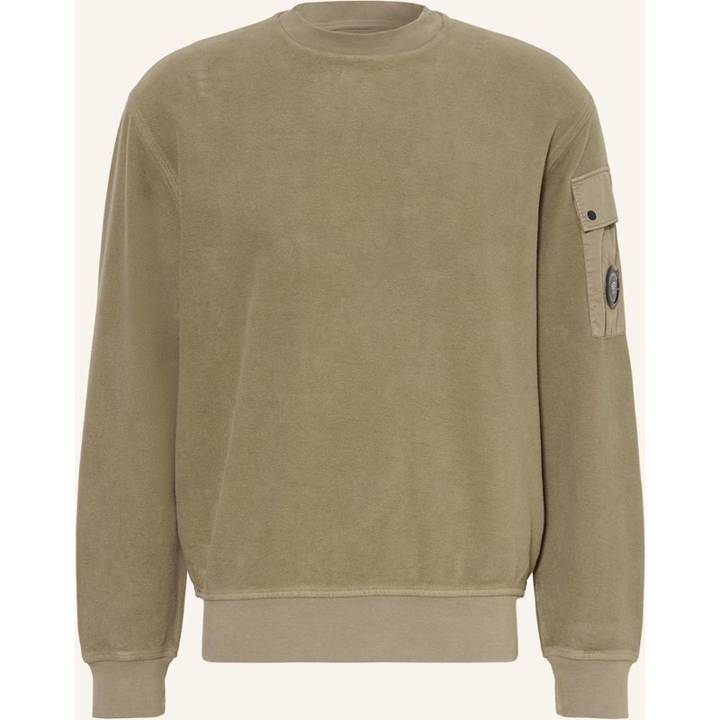C.P. Company Sweatshirt Im Materialmix gruen
