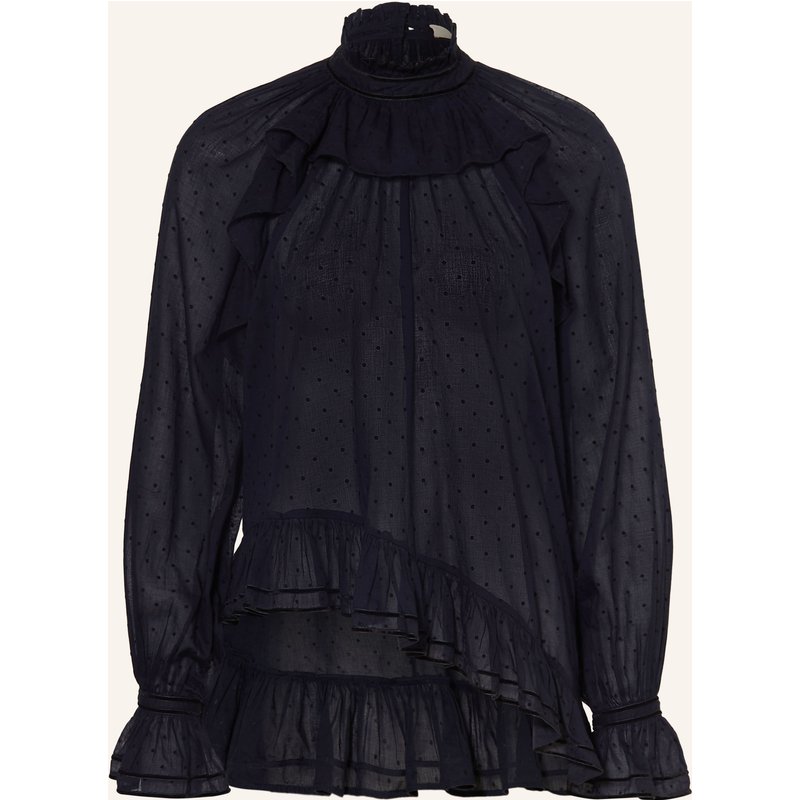 Ulla Johnson Blusenshirt Marcella Mit Rüschen blau