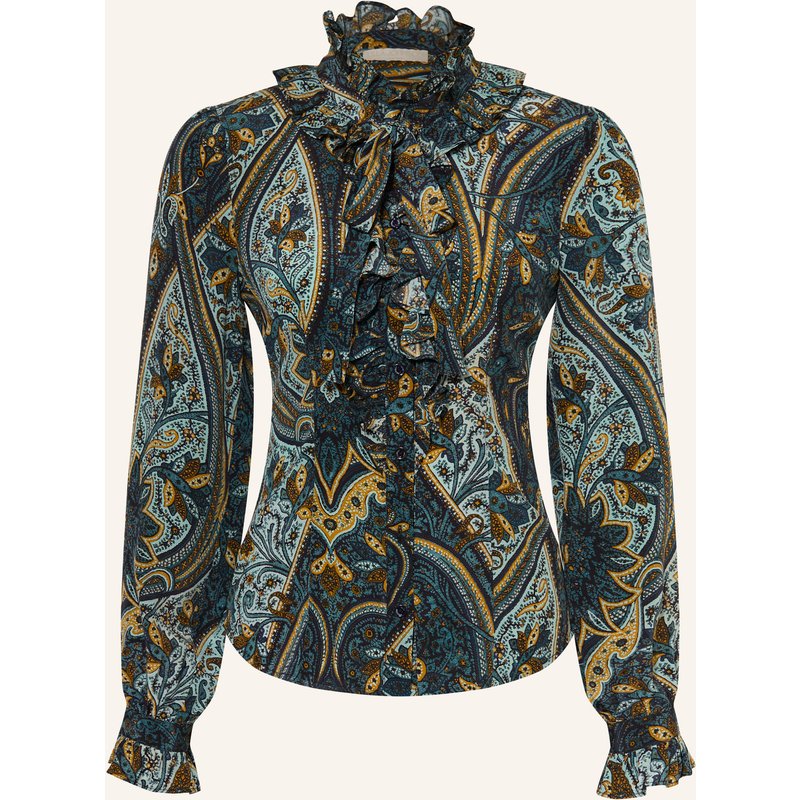Ulla Johnson Seidenbluse Catroux Mit Rüschen blau