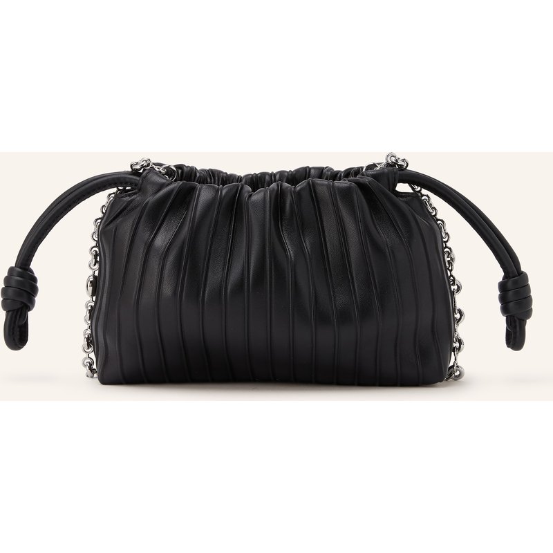 Loewe Beuteltasche Flamenco Purse Pleated Mini schwarz