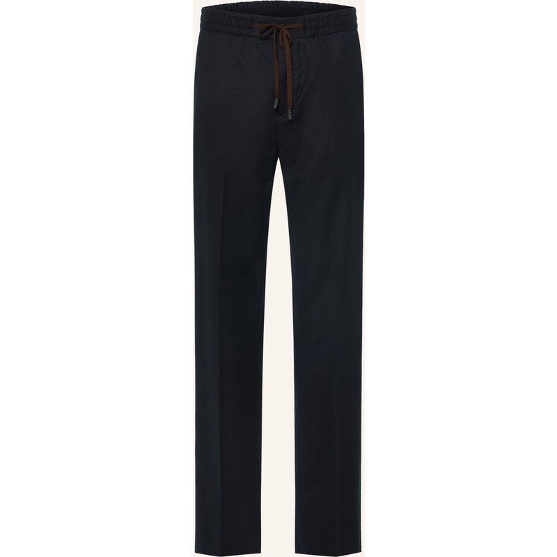 Maurizio Baldassari Hose Im Jogging-Stil Slim Fit Mit Merinowolle blau