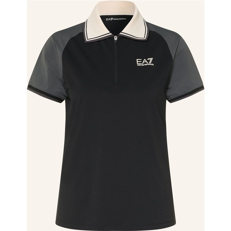 ea7 Emporio Armani Funktions-Poloshirt schwarz