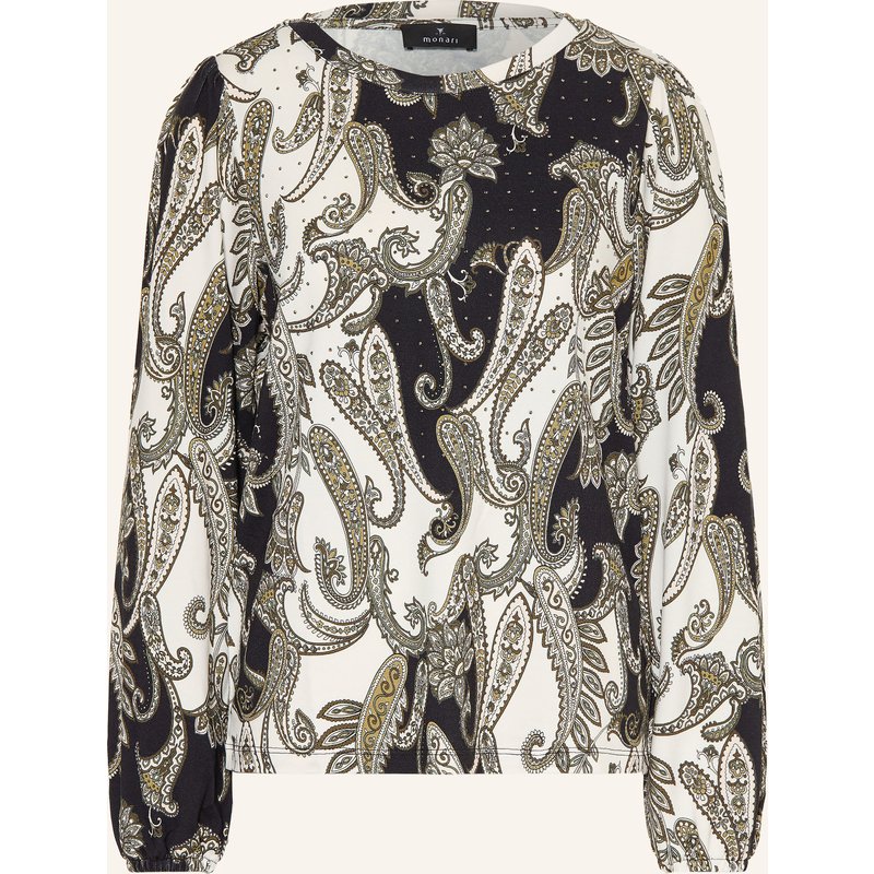 Monari Longsleeve Mit Schmucksteinen schwarz