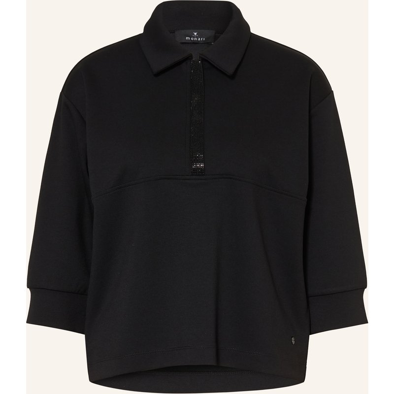 Monari T-Shirt Mit Schmucksteinen Und 3/4-Arm schwarz