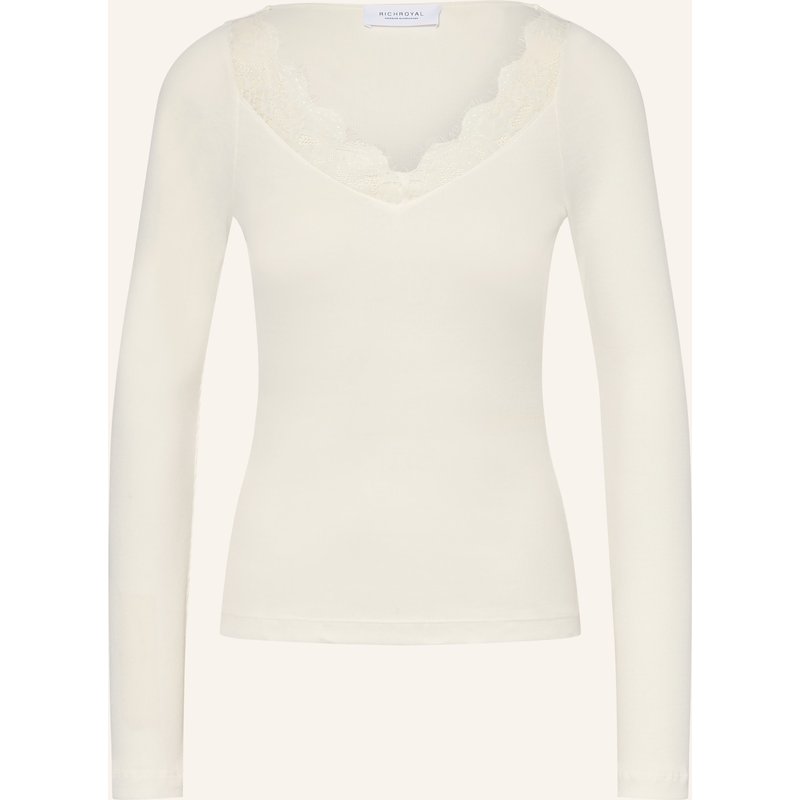 Rich & Royal Longsleeve Mit Spitze weiss