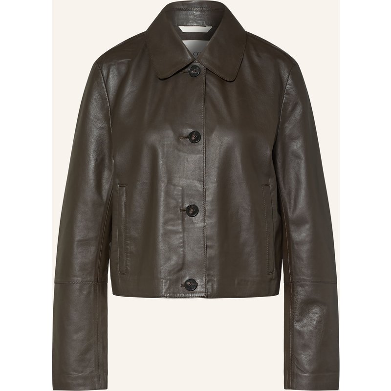 Marc O'polo Leder-Overjacket braun