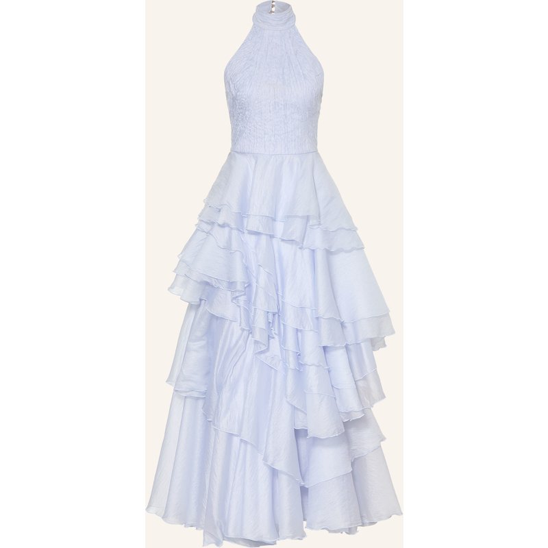 Aje. Abendkleid Fayette Mit Volants blau