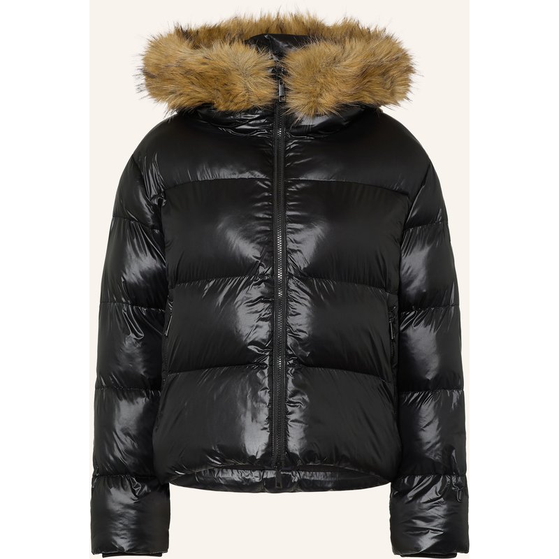 Darling Harbour Steppjacke Mit Kunstfell schwarz