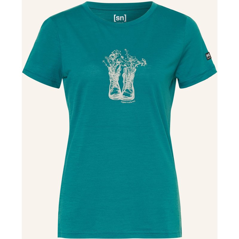Super.Natural T-Shirt Flower Boots gruen