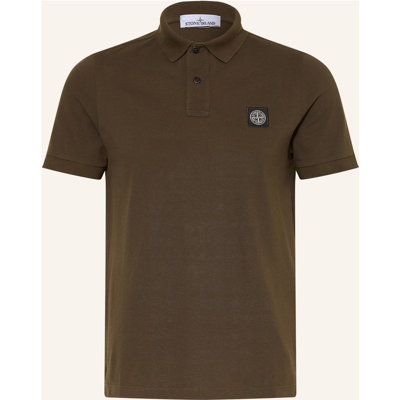 Stone Island Piqué-Poloshirt Slim Fit braun