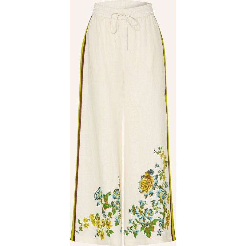 Alémais Leinenhose Phyllis Mit Galonstreifen weiss
