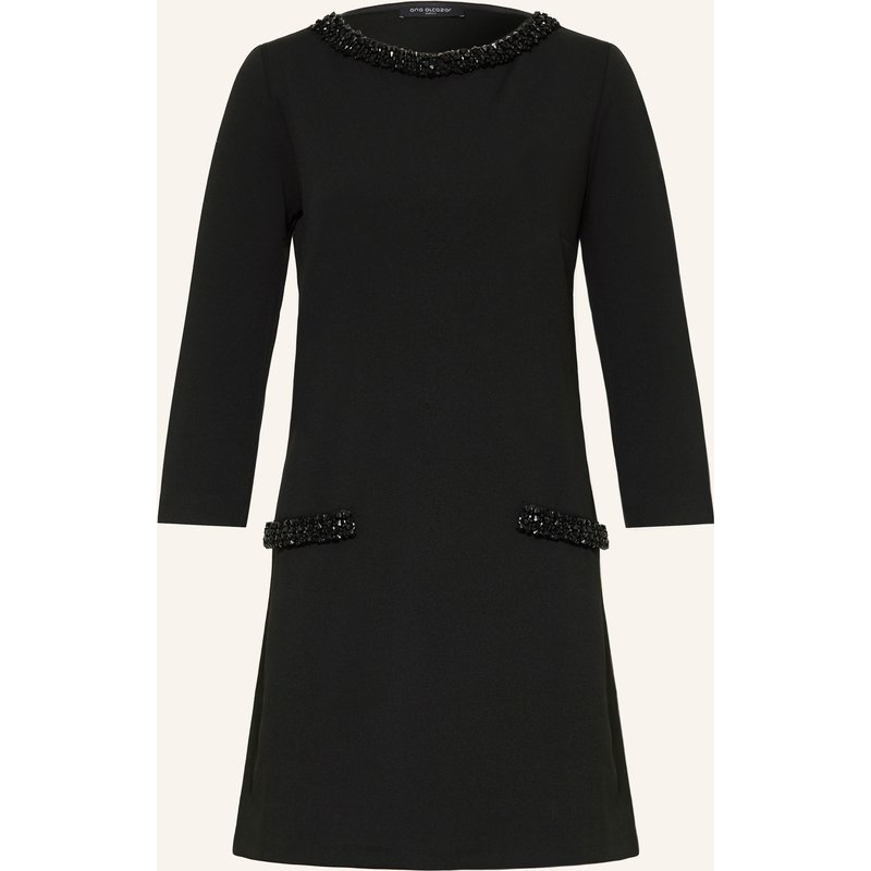 Ana Alcazar Kleid Mit 3/4-Arm Und Schmuckperlen schwarz