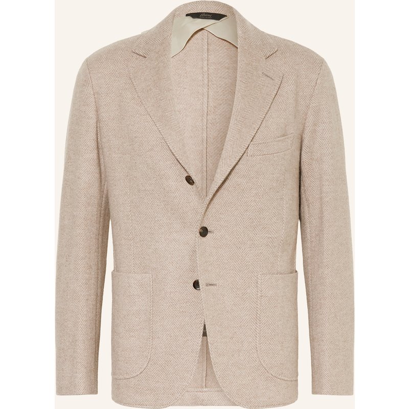 Brioni Cashmere-Sakko Slim Fit beige
