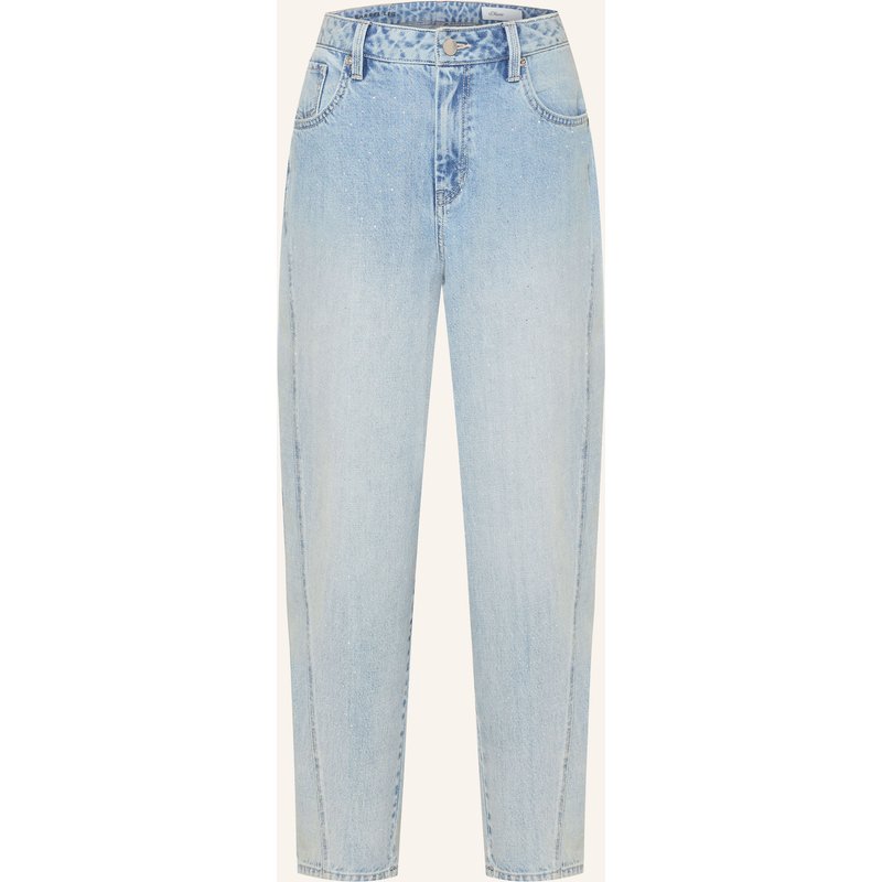 S.Oliver Barrel Jeans Mit Schmucksteinen blau
