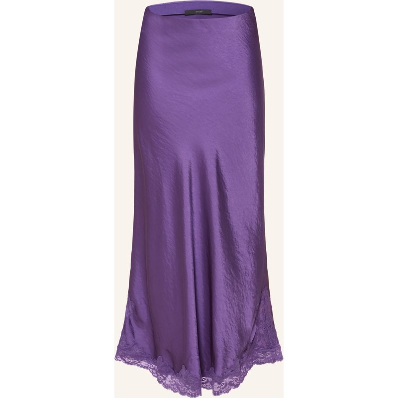 Oui Satinrock Mit Spitze lila