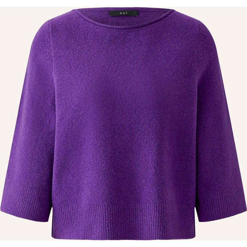Oui Pullover Mit 3/4-Arm lila