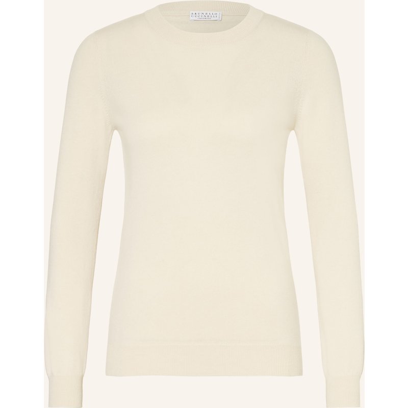 Brunello Cucinelli Cashmere-Pullover Mit Schmucksteinen beige