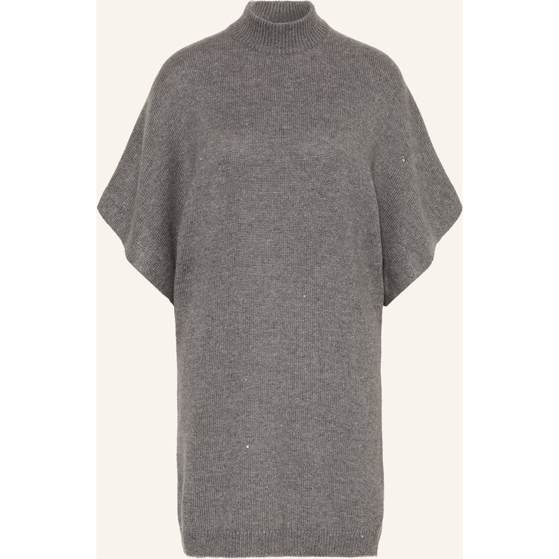 Brunello Cucinelli Strickkleid Mit Pailletten grau