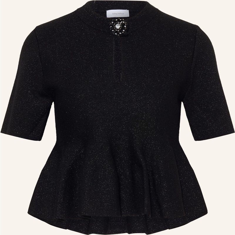 Darling Harbour Strickshirt Mit Glitzergarn schwarz