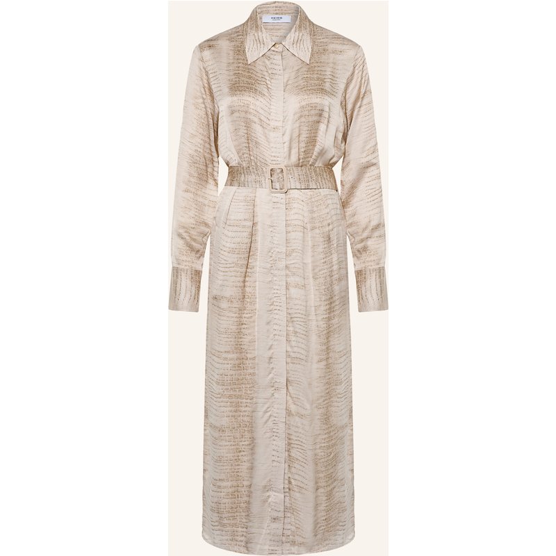 Reiss Hemdblusenkleid Sienna Aus Satin beige